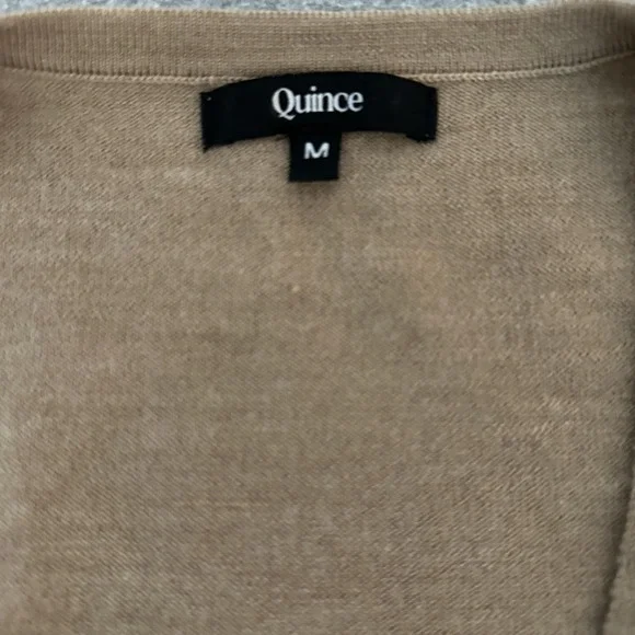 Quince Sweater Cardigan Womens Medium Brown Merino Wool Open Front Longline - Picture 2 of 9